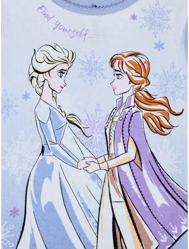 Vista 2 de Frozen 2 - Ropa de dormir de algodón Anna y Elsa para niñas pequeñas, 2T, color morado