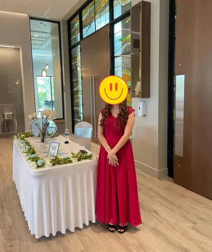 Vista 121 de Dressystar - Vestido de dama de honor, sin mangas, con cuello en V, para fiesta de boda