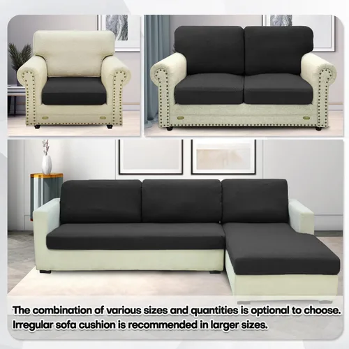 Vista 2 de ZNSAYOTX Fundas Elásticas Individuales para Cojines de Sofá Silla Cojín Fundas de Asiento de Sofá Fundas Protectoras Suaves de Reemplazo