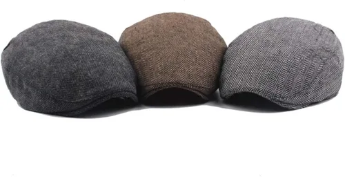 Vista 2 de Celtic Circus News Boy Cap Tweed Ivy Cap Beret Cabbie Flat Traveling Hat
