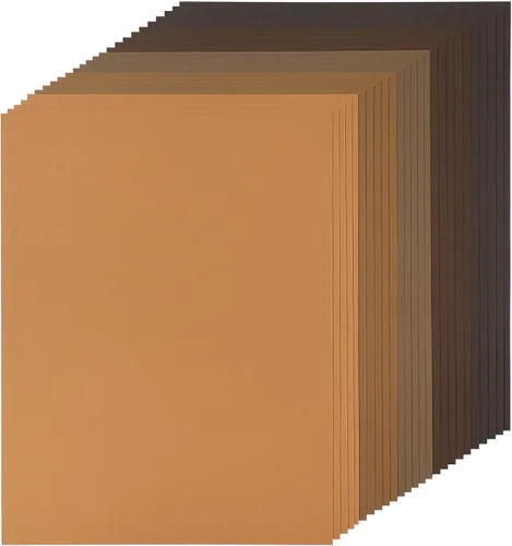 Vista 12 de 24 hojas de papel de cartulina de 6 colores de 8.5 x 11 pulgadas, papel de doble cara de 92 libras/8.82 oz/m², papel grueso de construcción