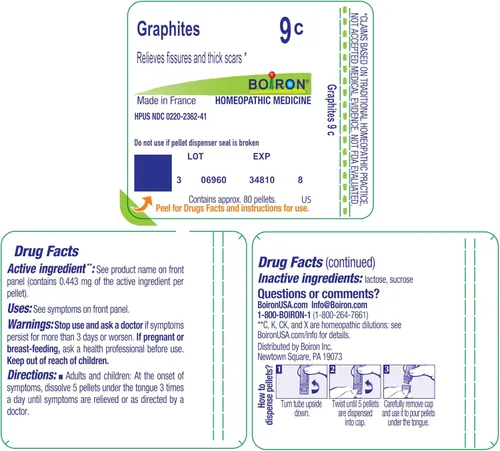 Vista 8 de Boiron Graphites 9C Medicina homeopática para fisuras y cicatrices gruesas - 80 pellets Gránulos homeopáticos de un solo medicamento para fisuras