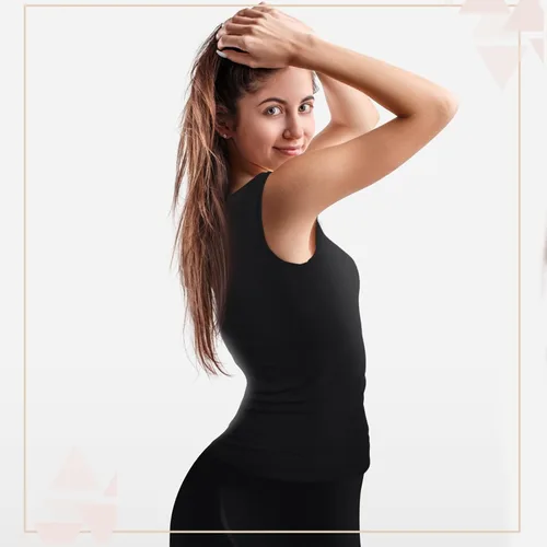 Vista 6 de Neer Ropa interior con forro polar para mujer, camiseta sin mangas cálida de algodón, ropa interior térmica para mujer, camisola sin mangas, capa