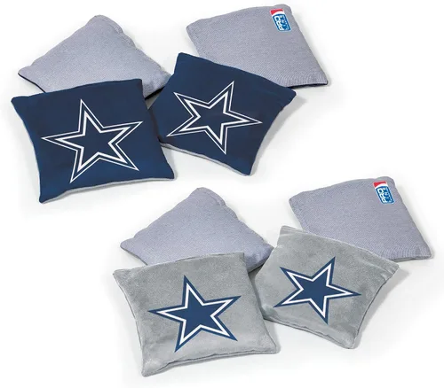 Vista 21 de Wild Sports - Bolsas de frijoles de doble cara de fútbol americano profesional de la NFL, 8 unidades, bolsas de lanzamiento de primera calidad