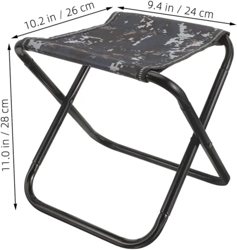 Vista 3 de Taburete plegable compacto Banco portátil ligero para acampar taburete plegable al aire libre