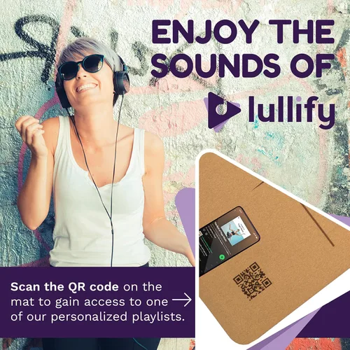 Vista 4 de Lullify Esterilla de yoga de corcho premium Antideslizante y construida para durar a través de clases de yoga caliente o ejercicio Biodegradable