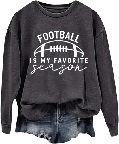 Vista 32 de Sudadera casual para mujer, manga larga, con cuello redondo, ropa de primavera, tallas S-3XL