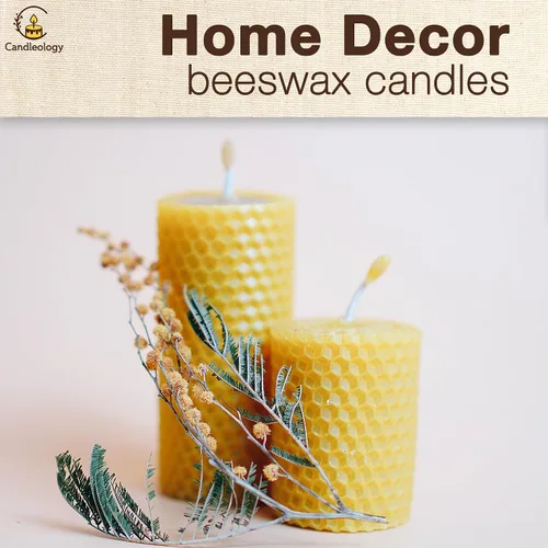 Vista 11 de Kit de fabricación de velas de cera de abejas para principiantes, con 7 hojas de cera de abeja y múltiples decoraciones para hacer velas