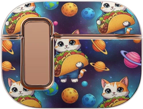 Vista 21 de Funda de plástico compatible con Airpods Pro 2, hongos de puntos rojos, piel protectora con bloqueo
