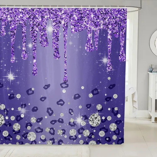 Vista 10 de Cortina de baño de flores de margarita para niños y niñas, cortina de ducha floral para decoración de baño, 72 x 72 pulgadas, retro, floral