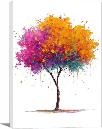 Vista 25 de VOCBAN Modern Artwork Colourful Tree Of Life Wall Art Canvas Picture Print Painting Botanical Artwork for Bathroom Living Room Bedroom(blue blue 80