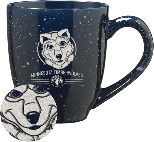 Vista 95 de Rico Industries NBA 16 oz Team Color Laser Engraved Speckled Ceramic Coffee Mug 3-Color del