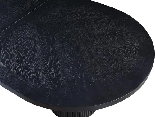 Vista 14 de Meridian Furniture Mesa de comedor de madera de roble negro Belinda