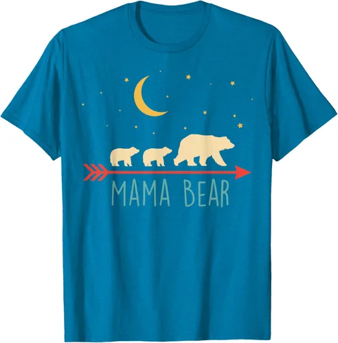 Vista 8 de Camiseta de mamá oso con 2 cachorros de dos veces Blessed Mama Bear, Negro, S