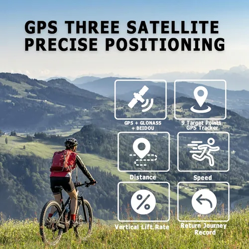 Vista 2 de Altimeter GPS digital impermeable al aire libre altitud pre-advertencia recordatorio brújula cronómetro deportes - Barómetro tiempo forcast
