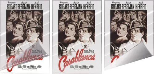 Vista 3 de Casablanca - Póster de película (estilo regular - blanco) (tamaño: 24 x 36 pulgadas) (póster laminado)