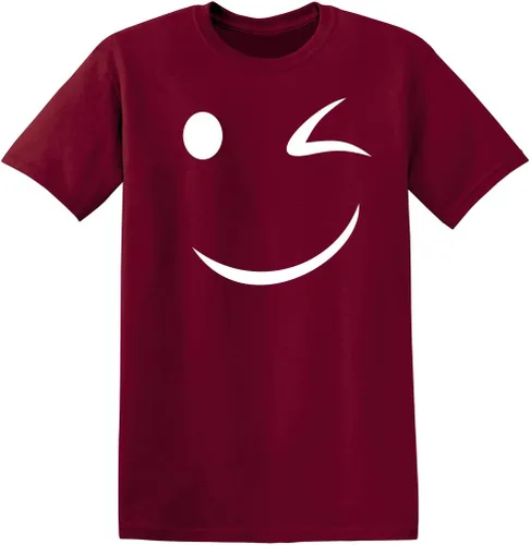 Vista 20 de Camiseta divertida con diseño de cara sonriente con texto en inglés «Happy Wink»