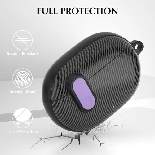 Vista 4 de Valkit Funda transparente compatible con Beats Studio Buds 2021/2023+ con kit de limpieza y cerradura, funda protectora de TPU suave a prueba