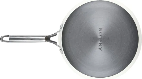 Vista 15 de Anolon Achieve - Juego de ollas y sartenes antiadherentes anodizadas duras, 9 piezas, color crema