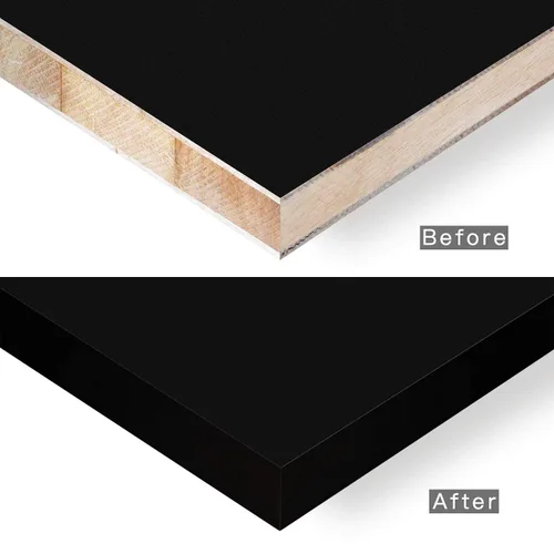 Vista 3 de Bandas de borde de PVC negro, rollo de 1 1/2 "x 10 pies - Borde flexible pre-pegado