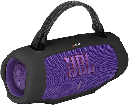Vista 18 de JBL Charge 6 Waterproof Portable Speaker Bundle with gSport Carbon Fiber Case (Black)