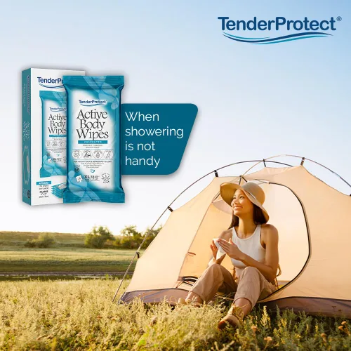 Vista 5 de TenderProtect Active Body Wipes, extra grande, sin enjuague, para adultos, 9 x 12 pulgadas, extra grande, aloe, sin enjuague – Gimnasio, deportes