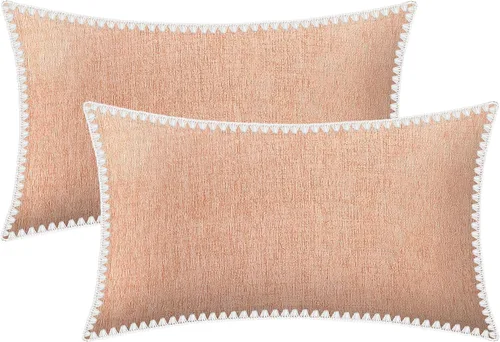 Vista 87 de BRAWARM Fundas de almohada 40x40 cm - Paquete de 2 fundas de almohada de chenilla negra, fundas de almohada de chenilla suave teñida sólida
