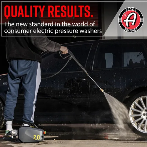 Vista 6 de Adam's Polishes Lavadora a presión activa 2.0 y jabón de Mega espuma para automóvil (5 artículos) Potente, ligero, portátil, rociador eléctrico a