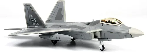 Vista 5 de F-22 Raptor Diecast Metal Plane 1/72 Escala, modelo de pantalla de caza gris