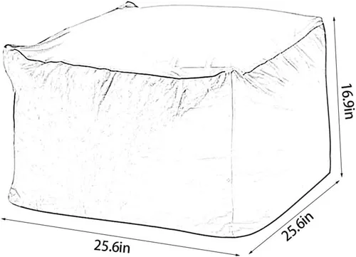 Vista 7 de Funda de sofá perezosa, puf de tela de lino, puf puff para sala de estar, tatami, sillas acolchadas para adultos y niños (relleno no incluido), S1