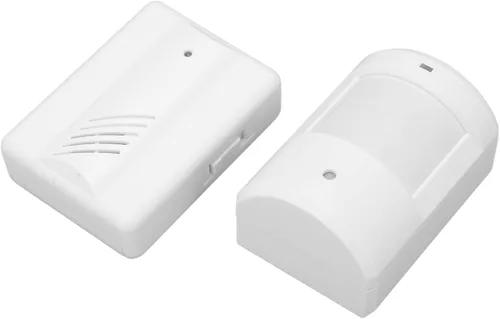 Vista 2 de Alarma inalámbrica para entrada de vehículos, sensor de movimiento infrarrojo, sistema de alerta de seguridad con receptor de timbre resistente a