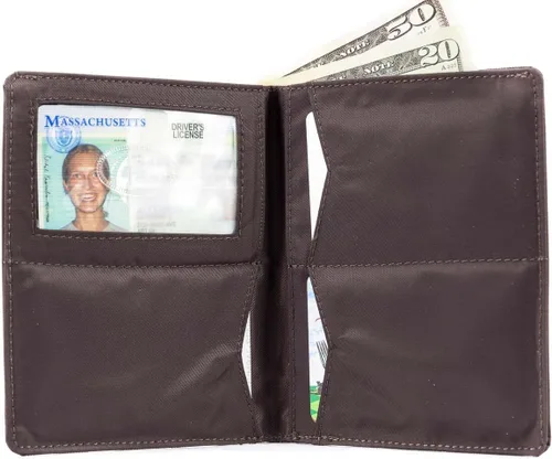 Vista 6 de Big Skinny Billetera delgada Hipster Bi-Fold para hombre, con capacidad para hasta 40 tarjetas