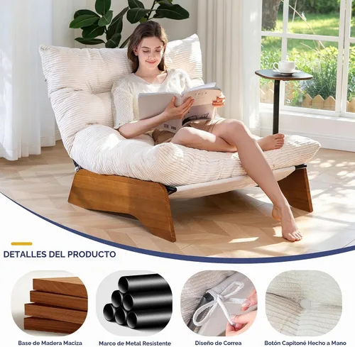 Vista 6 de [Usado] MAXYOYO Silla ajustable para sala de estar, silla decorativa de 3 posiciones con marco, silla convertible para sala de estar y reclinable