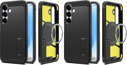 Vista 13 de Spigen Funda para Galaxy S25, Tough Armor MagFit [Kickstand] [Compatible con MagSafe] [Protección de grado militar] - Abyss Green Abyss Verde