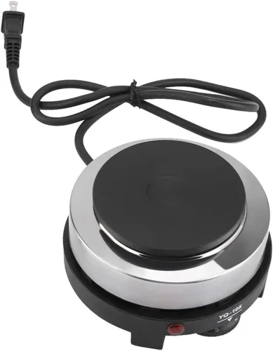 Vista 6 de Mini estufa, enchufe de EE. UU. portátil de 110 V, 500 W, mini estufa eléctrica, placa caliente, calentador multifunción para el hogar, adecuado