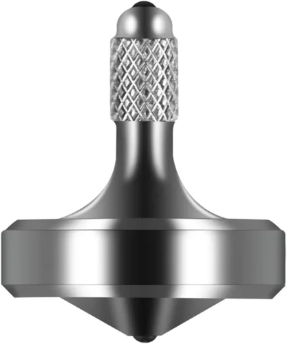 Vista 10 de Exquisita parte superior giratoria de metal, juguete para ansiedad de acero inoxidable muy bien mecanizado, equilibrio perfecto durante más de 9