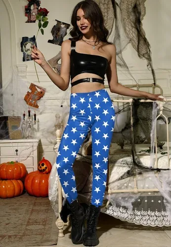 Vista 5 de Spadehill Leggings ajustados gráficos divertidos para mujer de Halloween