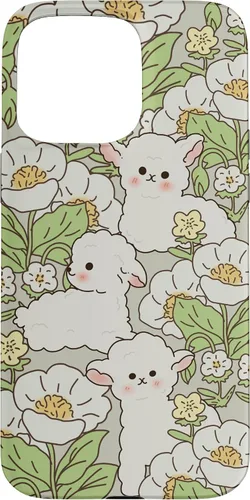 Vista 28 de Funda para iPhone 16 con diseño de oveja, cordero, margarita, granjero