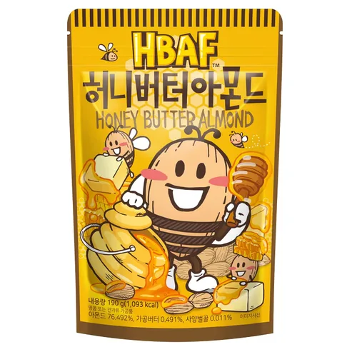 Vista 19 de [Oficial Gilim HBAF] Maíz coreano horneado crujiente con almendras y nueces Nutritivo y sin gluten Almuerzo para niños, merienda para después