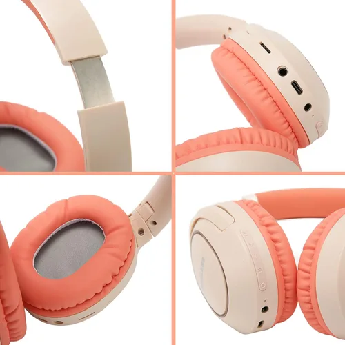 Vista 9 de Auriculares Bluetooth, auriculares para juegos sobre la oreja con micrófono, control de volumen y auriculares plegables, 2 modos con cable