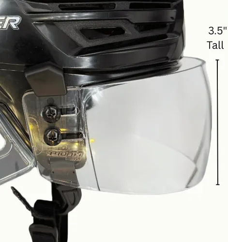 Vista 2 de Casco de Hockey TronX S30 de Corte Recto con Visera Transparente (Antiarañazos/Antiniebla) Certificado CE
