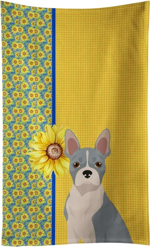Vista 85 de Caroline's Treasures WDK5313KTWL - Toalla de cocina con diseño de girasoles de verano, color negro y tostado, Airedale Terrier, toalla de mano