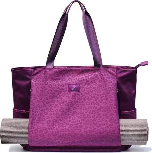 Vista 17 de Bolsa para esterilla de yoga ESVAN, bolsa de mano para yoga, bandolera para esterilla de yoga, bolsa de transporte para oficina, yoga, pilates