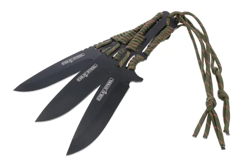 Vista 3 de Cold Steel Cuchillo de lanzamiento de 4.4 pulgadas con funda de nailon, punta de caída, paquete de 3