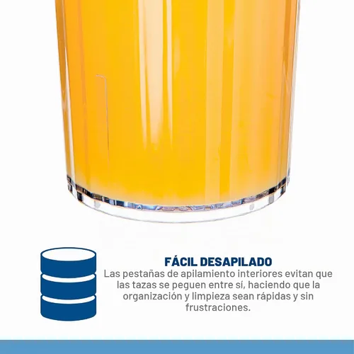 Vista 4 de Carlisle FoodService Products Bistro - Vaso de plástico para restaurantes, catering, cocinas, plástico, 10.2 onzas, transparente