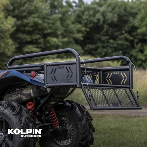 Vista 4 de Kolpin ATV Soporte de Cesta Trasera Abatible con Portón Trasero Plegable Universal - 53300, Negro