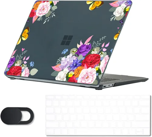 Vista 24 de Se7enline Compatible con Microsoft Surface Laptop 5 2022 de 13.5 pulgadas para Surface Laptop 4/3/2, material Alcantara 1769/1867/1958/1950