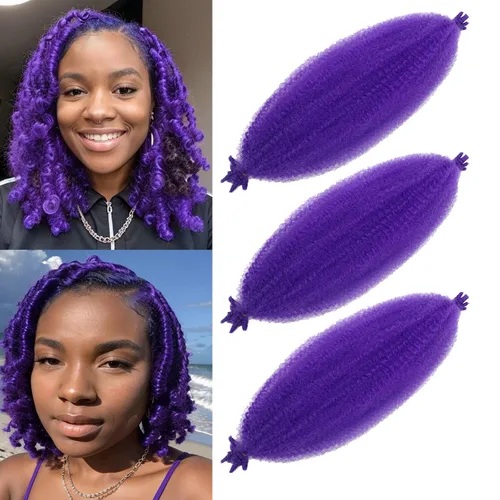 Vista 41 de Cabello para trenzar de 10 pulgadas para locs suaves sintéticos, trenzas de ganchillo Passion Spring Cuban Twist Hair Butterfly Loc Marley Twist