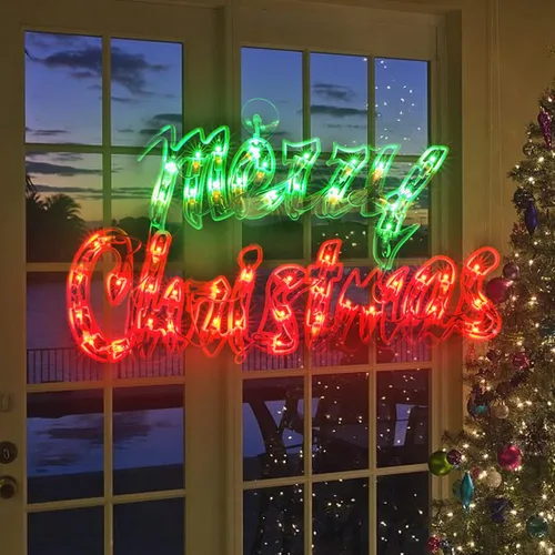 Vista 9 de Luces de silueta de ventana de Navidad de 14 pulgadas, escultura de Navidad de 50 litros, incluye: estrella x1