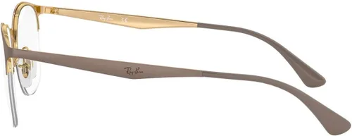 Vista 4 de Ray-Ban Rx6422 - Marcos cuadrados para anteojos graduados Beige mate en Arista/Demo Lens
